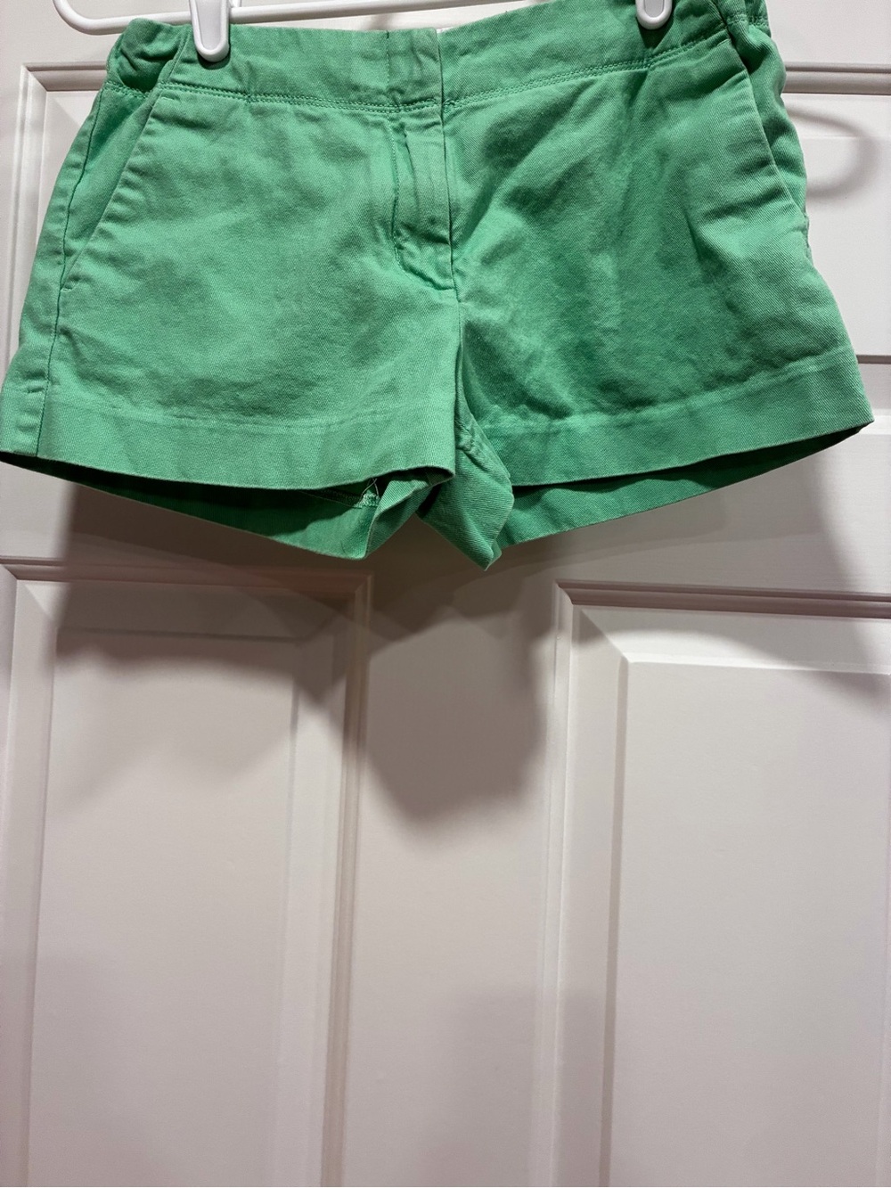 Crewcuts Mint Green High-Waist Cotton Blend Shorts